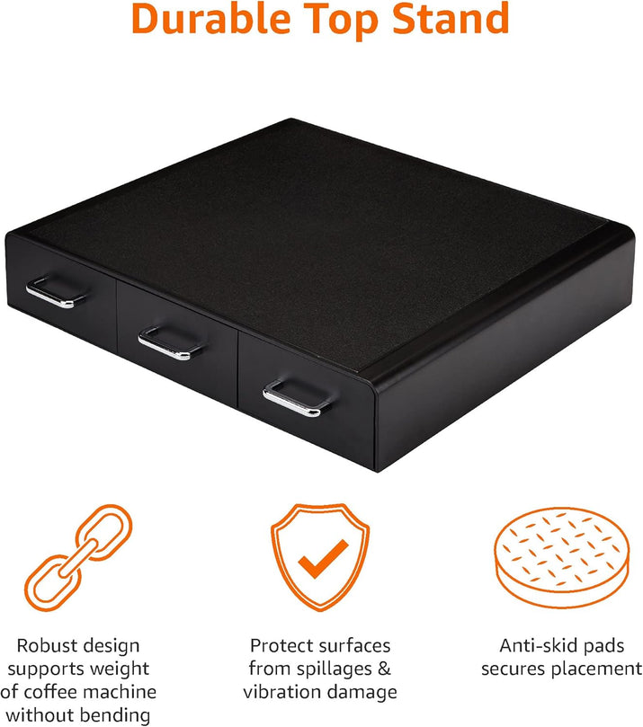 Coffee Pod Storage Drawer for K-Cup Pods - 36 Pod Capacity, Black - Ghemy.co.uk