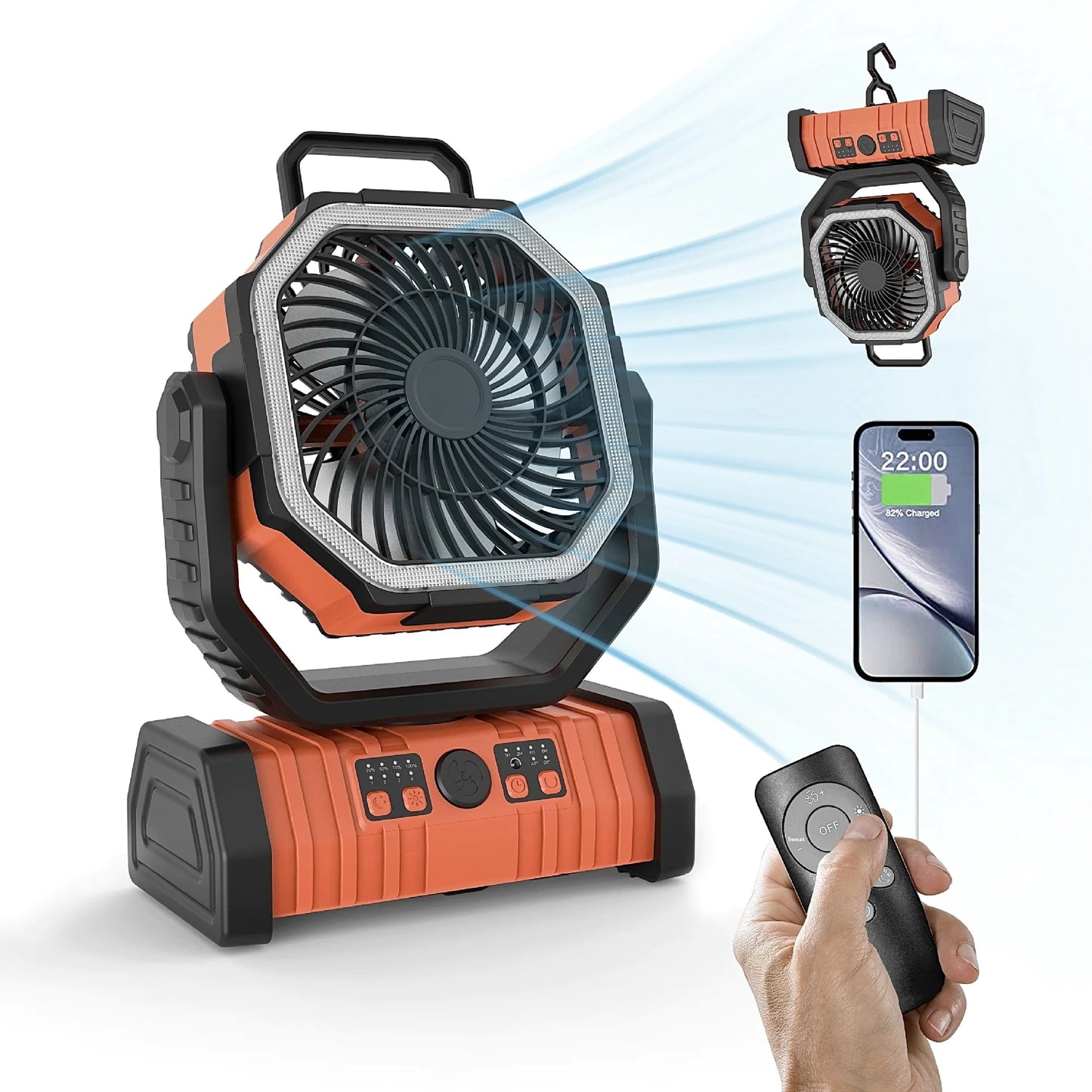 Outdoor Household Power Bank LED Light Camping Fan - Ghemy.co.uk