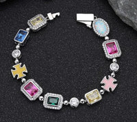 Gold-Plated Hip-Hop Gemstone Necklace - Ghemy.co.uk