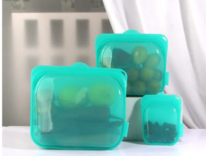 Eco-Friendly Silicone Food Storage Bags - Large Capacity - Ghemy.co.uk