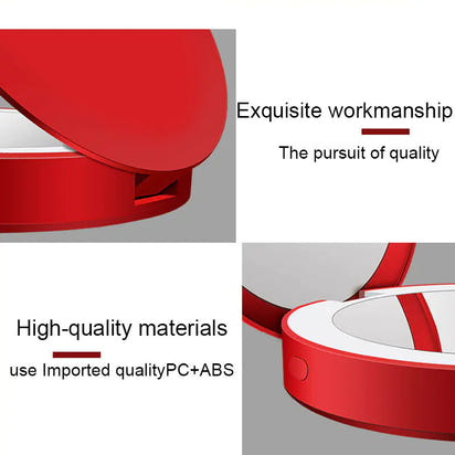 Portable Folding LED Makeup Mirror with Power Bank - Ghemy.co.uk