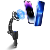 Kolasels Cigarette Lighter Adapter with Magnetic Phone Holder for Car Dual USB Fast Charging Cigarette Lighter Phone Mount 18W MagSafe Car Cigarette Lighter Socket Phone Mount for iPhone 15 14 13 - Ghemy.co.uk