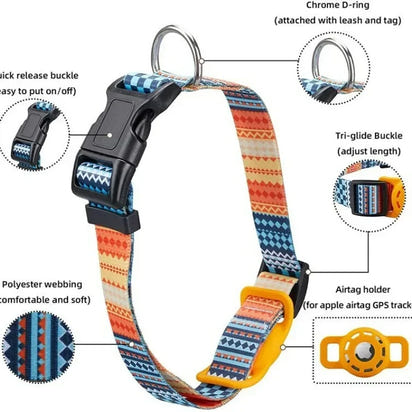 Digital Printing Collar for Apple Airtag - Pets Accessories - Ghemy.co.uk