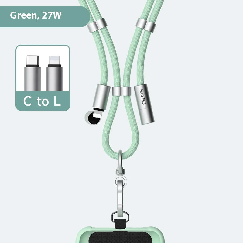 2-in-1 Phone Lanyard Charging Cable - Ghemy.co.uk