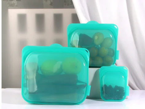 Eco-Friendly Silicone Food Storage Bags - Large Capacity