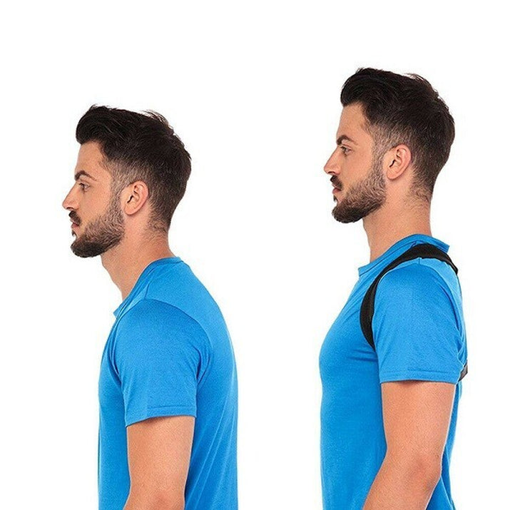 Posture Corrector Body Brace Back Lumbar Shoulder Support Belt Adjustable UK - Ghemy.co.uk
