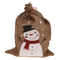 Christmas Sack Jute Bag Drawstring Gift Reusable Present Stocking Storage XL - Ghemy.co.uk