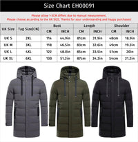 Men's Long Hooded Puffer Jacket – Quilted & Winter Warm