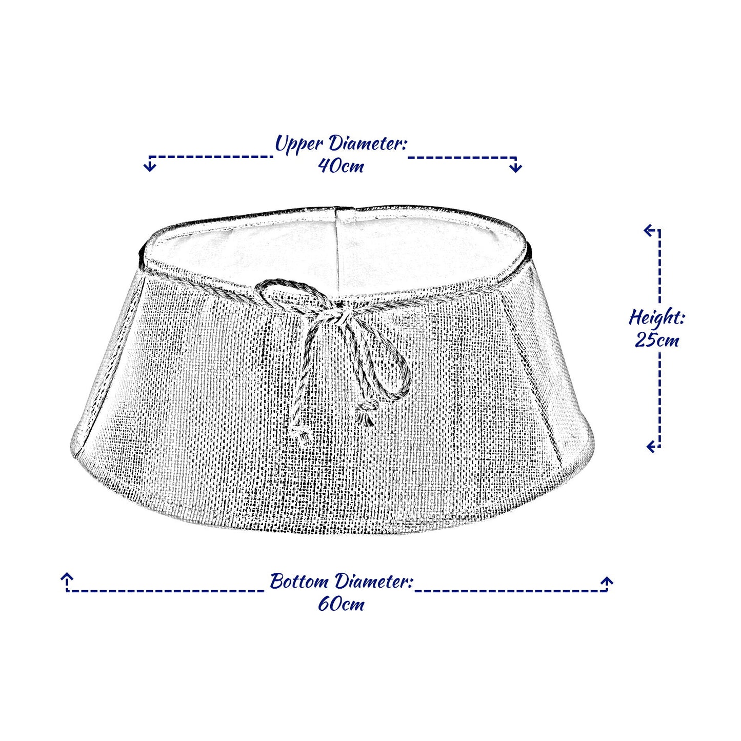 Christmas Tree Skirt Stand Base Cover Xmas Ornament Decoration Gold Silver 40Cm - Ghemy.co.uk