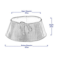 Christmas Tree Skirt Stand Base Cover Xmas Ornament Decoration Gold Silver 40Cm - Ghemy.co.uk