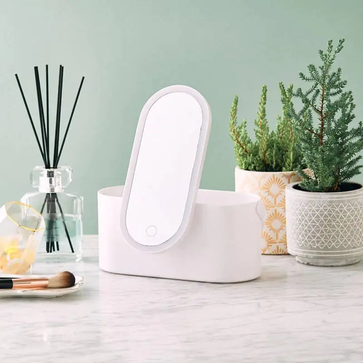 Portable Makeup Organizer with LED Light & Mirror - Ghemy.co.uk