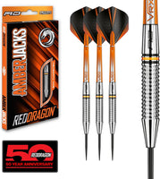 Amberjack Tungsten Darts Set with Darts Flights & Dart Stems (Shafts) – Professional 90% Tungsten Premium Darts Set – Available in 22G, 23G, 24G, 25G, 26G, 27G, 28G, 30G - Ghemy.co.uk