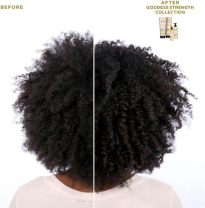 Goddess Strength Sulfate Free Shampoo, Hair Conditioner, Leave in Conditioner & Hair Treatment Oil Made with Castor Oil (4 Products) - Ghemy.co.uk