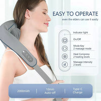 BEST GIFT Electric Neck and Shoulder with Heat Shiatsu Back Neck Massager Relax - Ghemy.co.uk