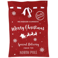 Christmas Sack Jute Bag Drawstring Gift Reusable Present Stocking Storage XL - Ghemy.co.uk