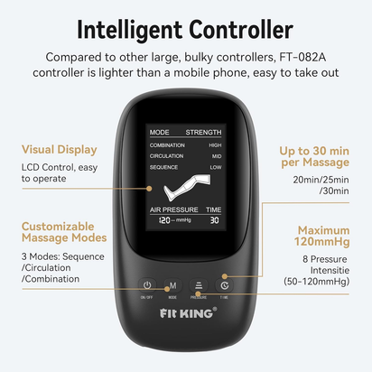 Leg Massager, Recovery Boots Leg Massagers for Pain and Circulation Relaxing Foot Calf & Thigh Compression Massage Machine Enhance Sports Performance (Medium) - Ghemy.co.uk