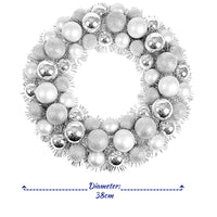 Christmas Wreath Tinsel Bauble Decorative Hanging Door Wall Winter Xmas D�Cor - Ghemy.co.uk