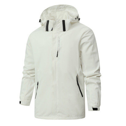 Men's Waterproof Soft Shell Jacket – Hooded Windbreaker for Outdoor Wear