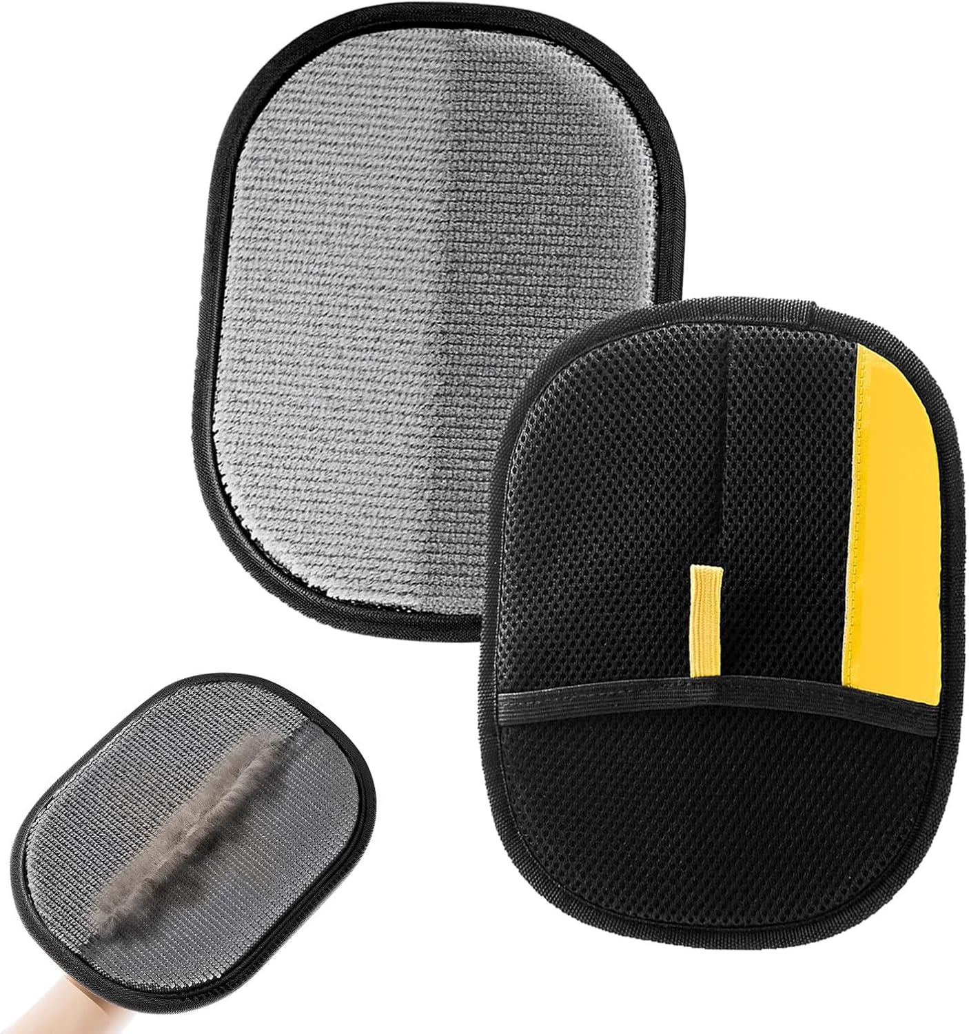 Asheyya 2 Pcs Pet Hair Removal Glove, Reusable Double Pet Grooming Gloves for Gr - Ghemy.co.uk