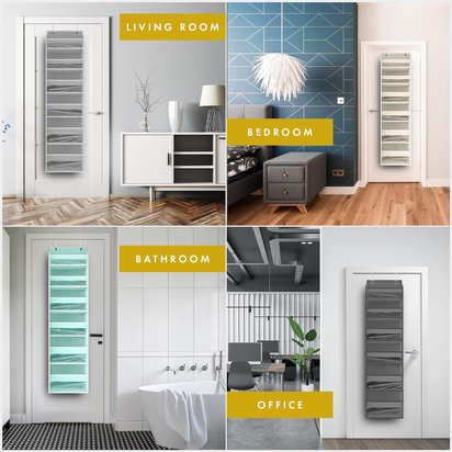 1 PC Heavy Duty over the Door Organizer 55X14X6.7, 6 Large Front & 12 Side Pockets, Hanging Storage Closet Door Organizer for Bedroom, Bathroom and Baby Nursery Storage (Ivory) - Ghemy.co.uk