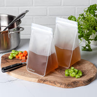 Zeal Ecobagz Reusable Food Storage Bags, Silicone Ziplock Food Containers (1L) S - Ghemy.co.uk