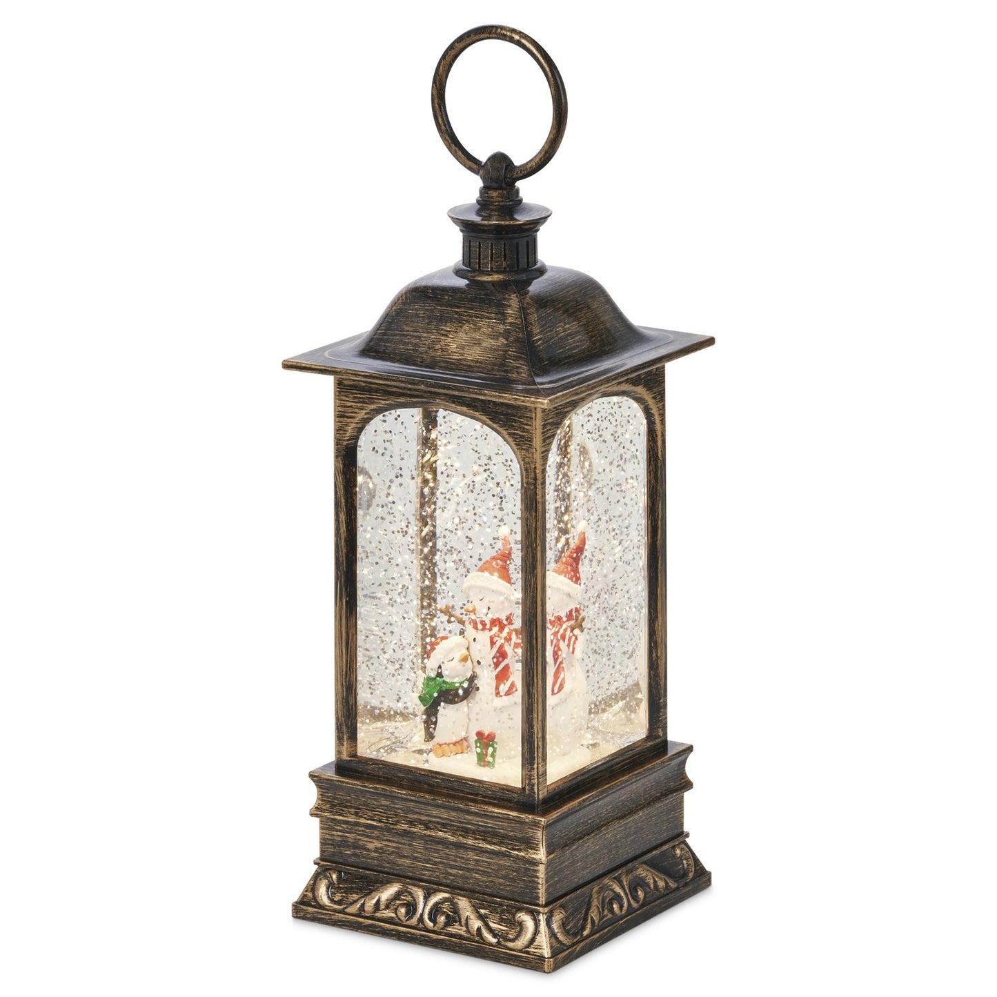 Large Christmas Water Spinner Snow Globe Snowman Tree Rustic Decorations Figures - Ghemy.co.uk