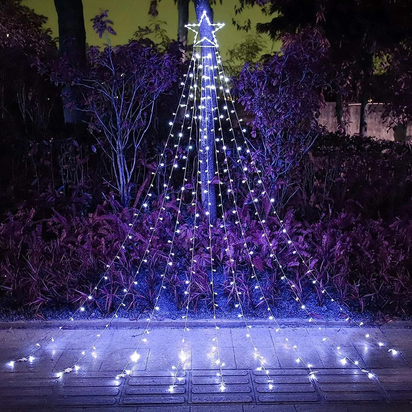 Christmas Decoration Lights 320 LED Waterfall Christmas Tree Lights 10