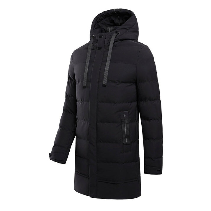 Men's Long Hooded Puffer Jacket – Quilted & Winter Warm