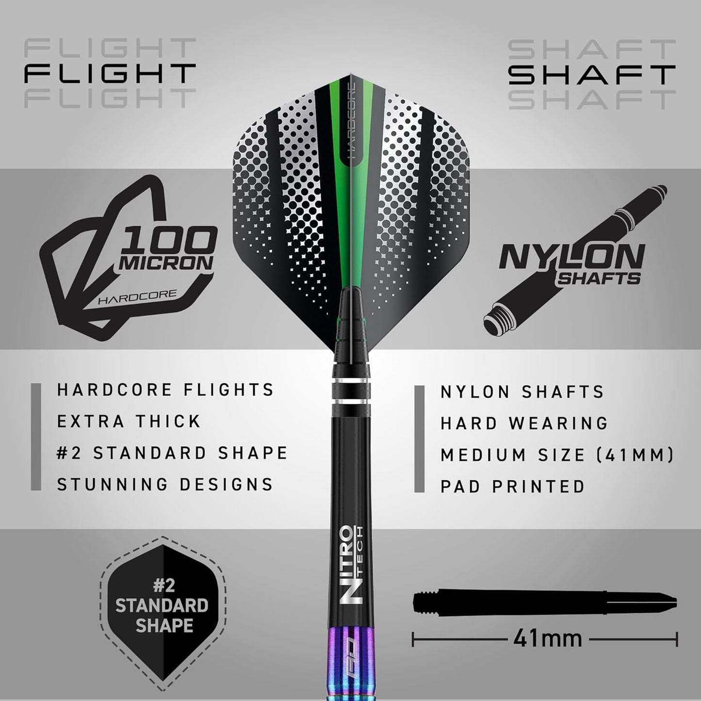 Razor Edge Spectron - Tungsten Professional Steel Darts Set with Flights and Shafts - Available in 20G, 22G, 23G, 24G, 26G - Ghemy.co.uk