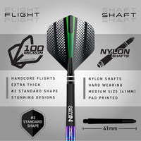 Razor Edge Spectron - Tungsten Professional Steel Darts Set with Flights and Shafts - Available in 20G, 22G, 23G, 24G, 26G - Ghemy.co.uk