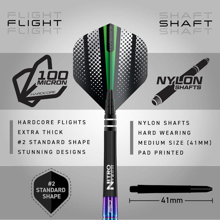 Razor Edge Spectron - Tungsten Professional Steel Darts Set with Flights and Shafts - Available in 20G, 22G, 23G, 24G, 26G - Ghemy.co.uk
