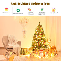 Artificial Christmas Tree 4.5FT Hinged Christmas Tree with 516 Branch Tips - Ghemy.co.uk