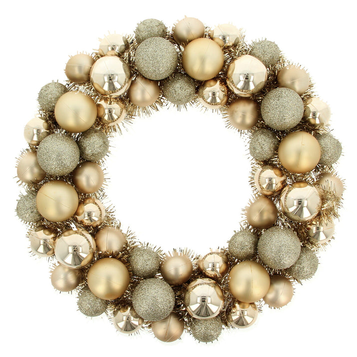 Christmas Wreath Tinsel Bauble Decorative Hanging Door Wall Winter Xmas D�Cor - Ghemy.co.uk