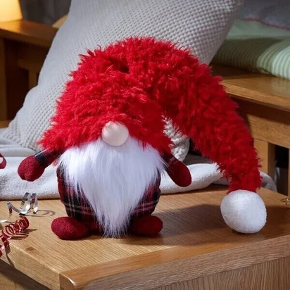 Large Soft Gonk Santa – Nordic Christmas Plush Ornament (Red)