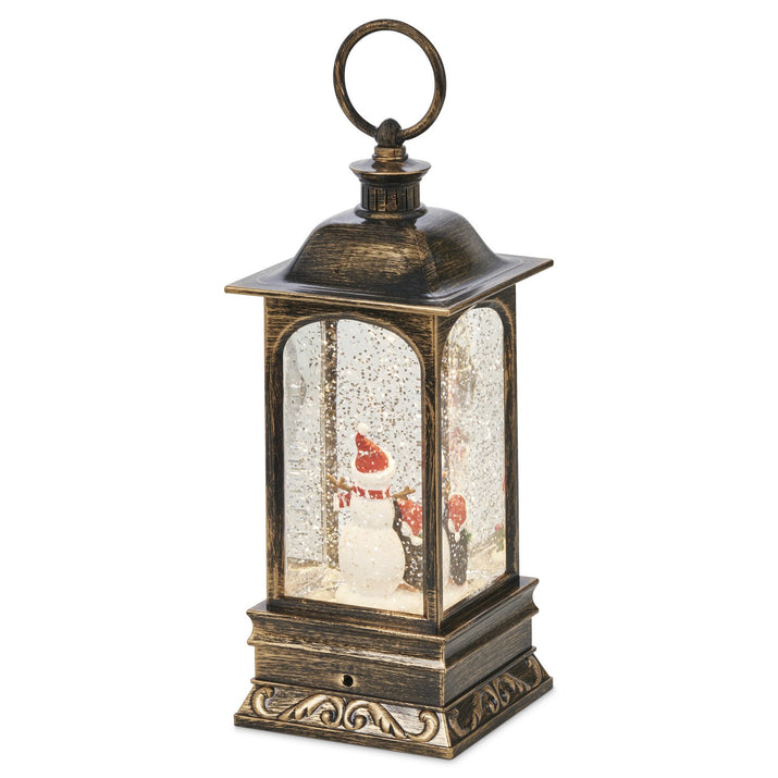 Large Christmas Water Spinner Snow Globe Snowman Tree Rustic Decorations Figures - Ghemy.co.uk