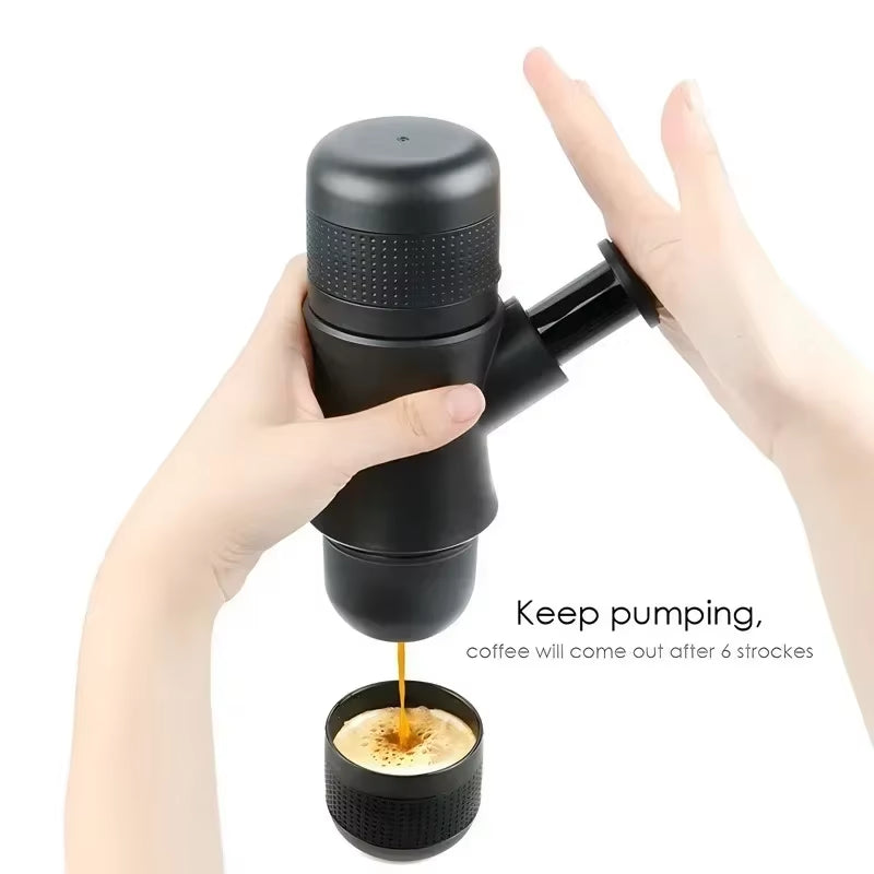 Portable Mini Hand Pressure Coffee Machine Handheld Pressure Coffee Espresso Machine Office/Home Office Travel Outdoor Travel - Ghemy.co.uk