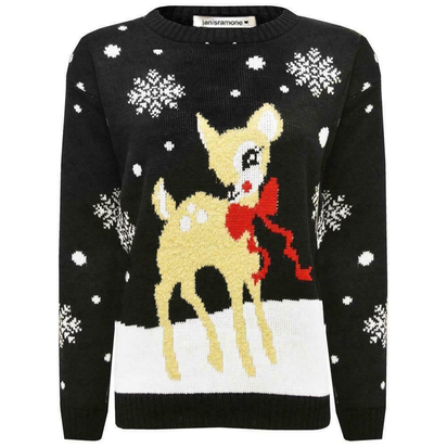 Girls Boys Xmas Jumper Reindeer Rudolph Knitted Christmas Jumper Kids Sweater - Ghemy.co.uk