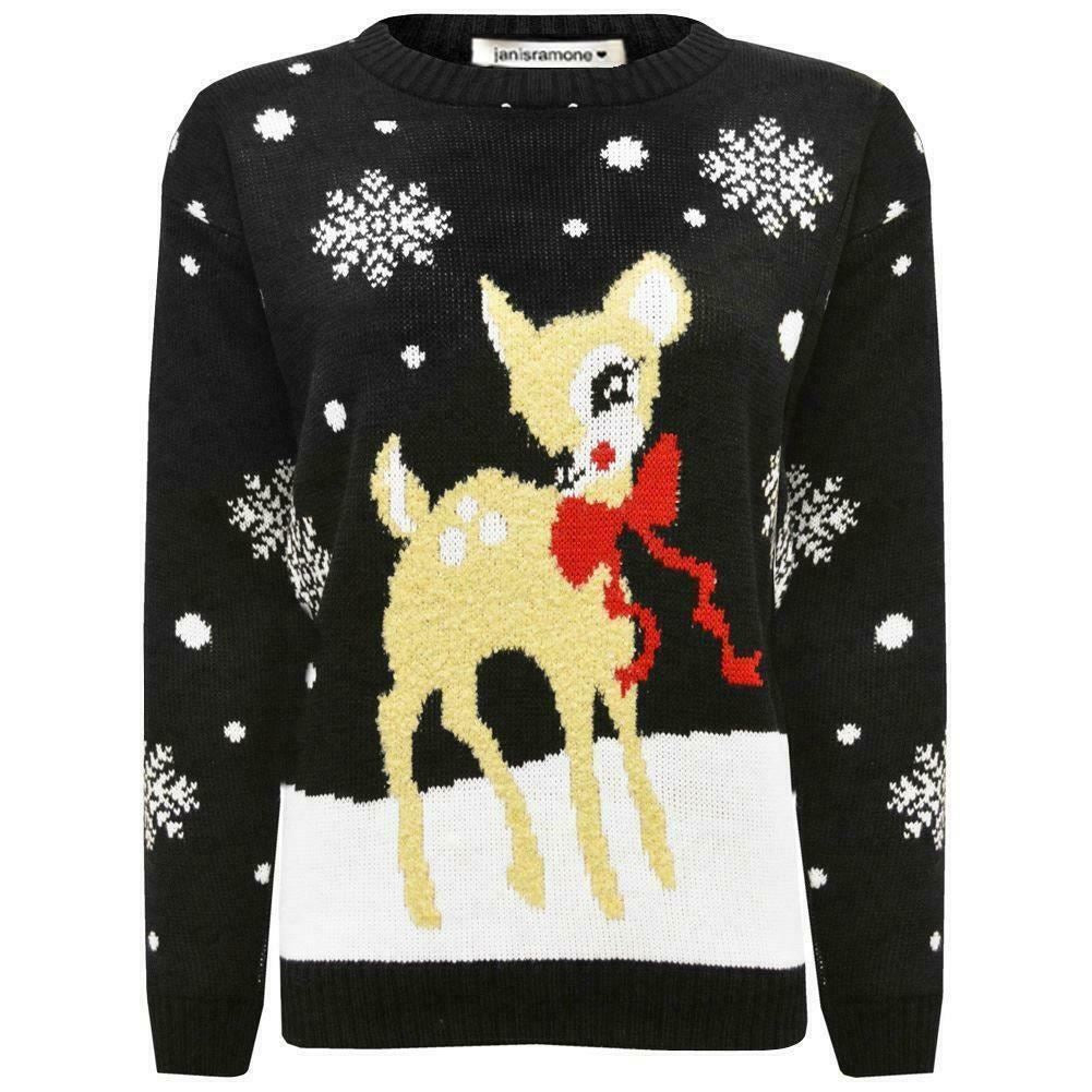 Girls Boys Xmas Jumper Reindeer Rudolph Knitted Christmas Jumper Kids Sweater - Ghemy.co.uk
