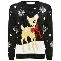 Girls Boys Xmas Jumper Reindeer Rudolph Knitted Christmas Jumper Kids Sweater - Ghemy.co.uk