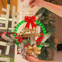 Christmas 30CM Luminous Garland Door Hanging Christmas Decorations - Ghemy.co.uk
