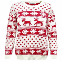 Girls Boys Xmas Jumper Reindeer Rudolph Knitted Christmas Jumper Kids Sweater - Ghemy.co.uk