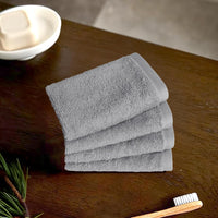 Face Towels for Bathroom, 100% Cotton Extra Absorbent Washcloth, Fast Drying - Salon Towel - 12-Pack, Grey (30 X 30 Cm) - Ghemy.co.uk