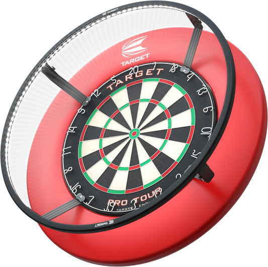 Corona Vision Dartboard Lighting System, Black Frame | White LED Dart Board Surround Ring Light | Available with Pro Tour Dartboards Surround & Championship Dartboard, or Oche Dart Mat - Ghemy.co.uk