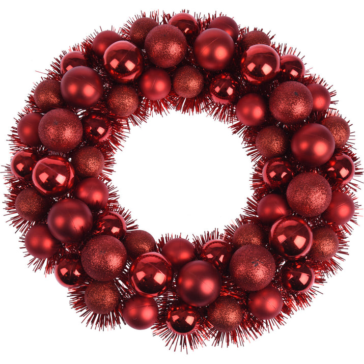 Christmas Wreath Tinsel Bauble Decorative Hanging Door Wall Winter Xmas D�Cor - Ghemy.co.uk