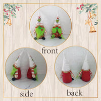 2 Pieces Christmas Gnomes Decorations Grinch Christmas Decorations Green Bread - Ghemy.co.uk