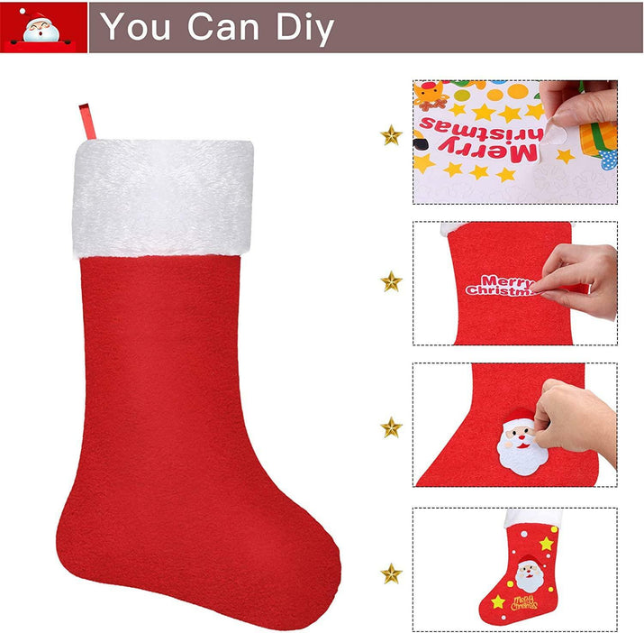 Red Santa Gift Sack – 38cm Christmas Stocking for Presents