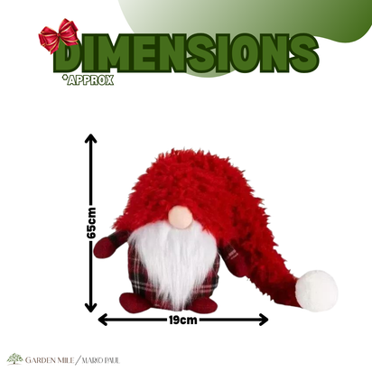 Large Soft Gonk Santa – Nordic Christmas Plush Ornament (Red)