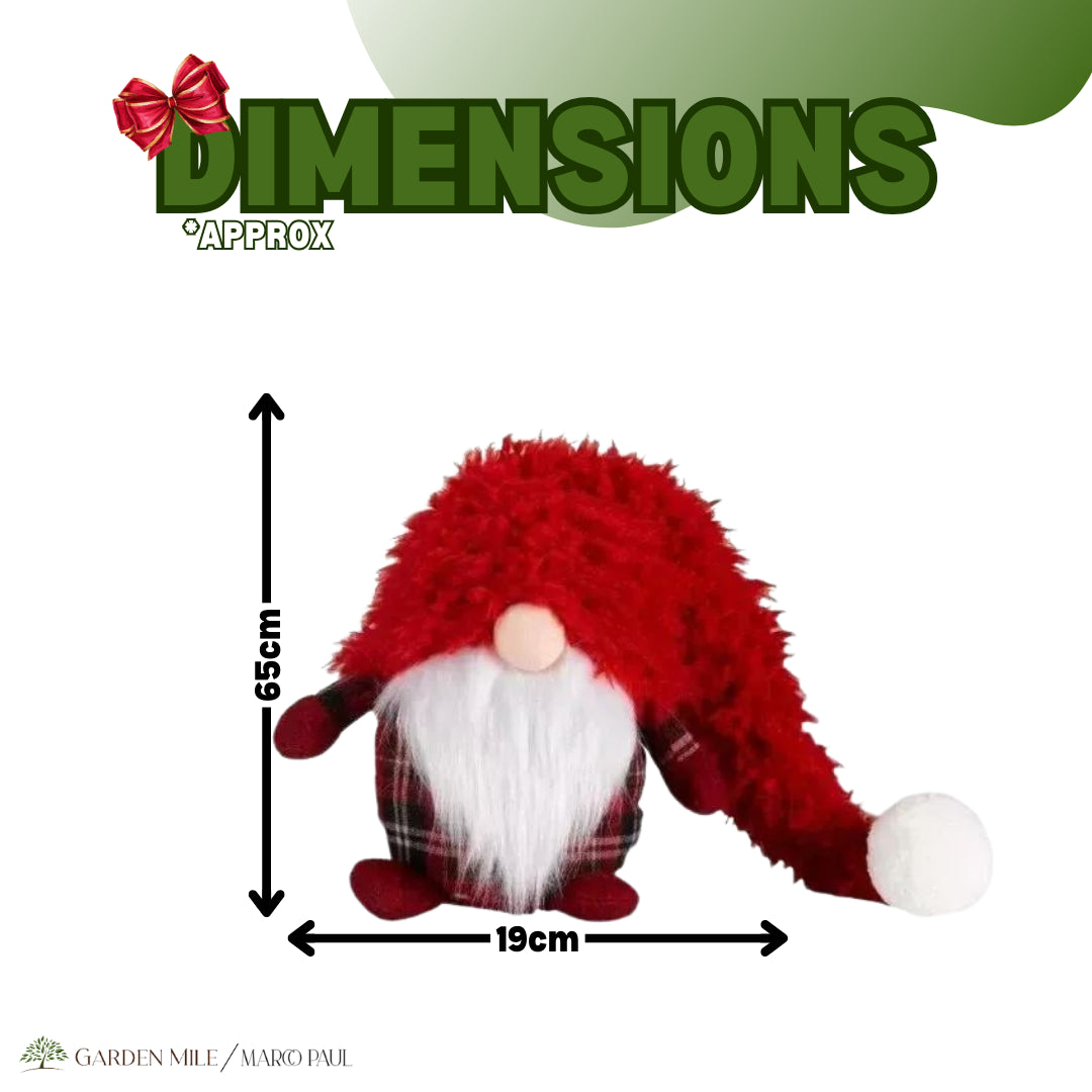 Large Soft Gonk Santa – Nordic Christmas Plush Ornament (Red)