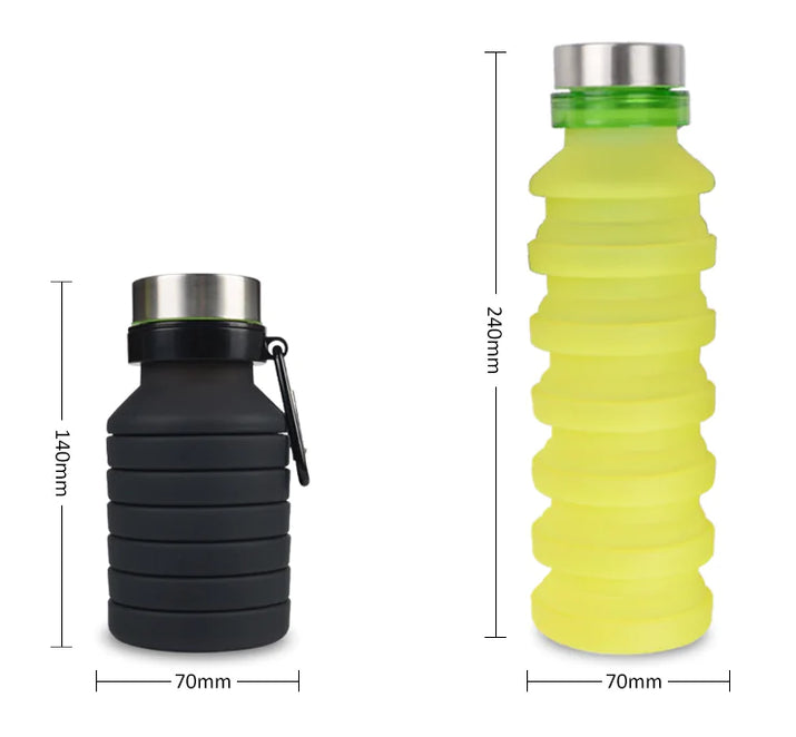 Collapsible Silicone Water Bottle - Ghemy.co.uk