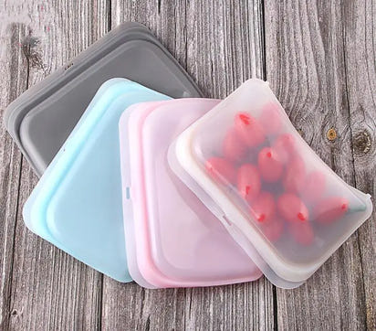 Eco-Friendly Silicone Food Storage Bags - Large Capacity - Ghemy.co.uk